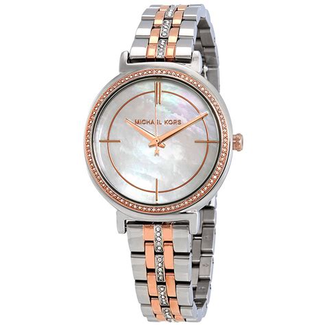 Michael Kors Cinthia Crystal Mother of Pearl Dial 